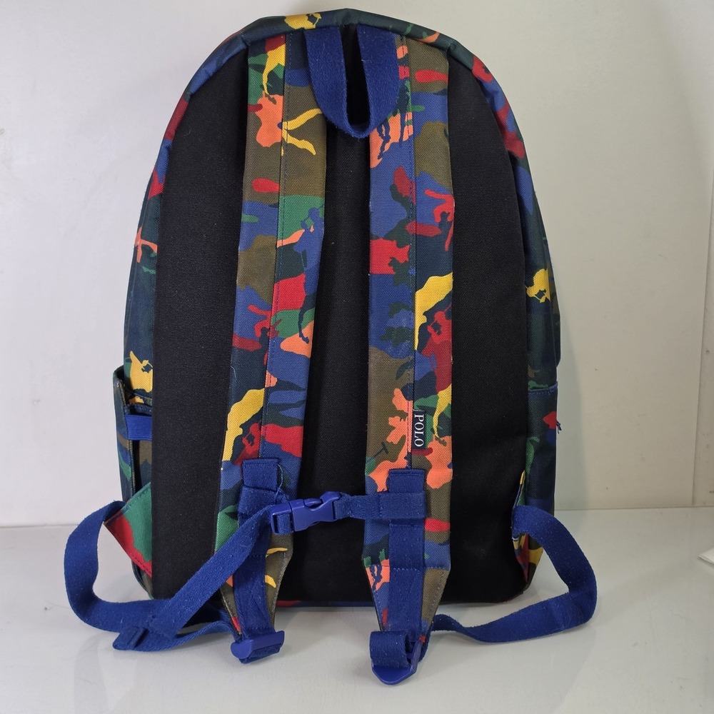 Polo Ralph Lauren Backpack With RARE Multicolor Camouflage Print - Used - Picture 9 of 16